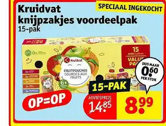 Kruidvat Kruidvat knijpzakjes voordeelpak aanbieding