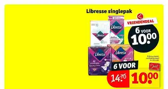 Kruidvat Libresse singlepack aanbieding