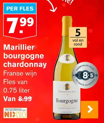 Hoogvliet Marillier bourgogne chardonnay aanbieding