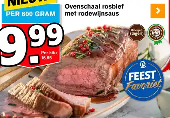 Hoogvliet Ovenschaal rosbief met rodewijnsaus 600g aanbieding