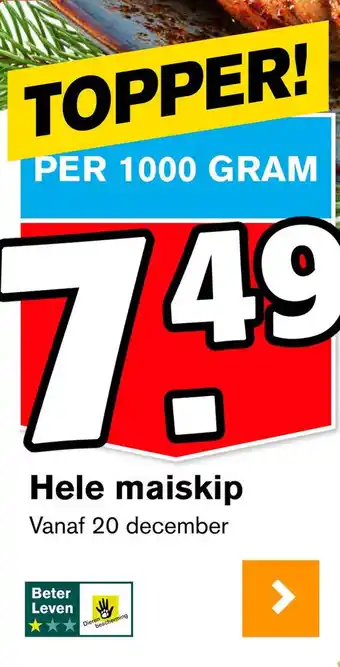 Hoogvliet Hele maiskip 1000g aanbieding