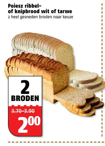 Poiesz Poiesz Ribbel- of knipbrood 2st aanbieding