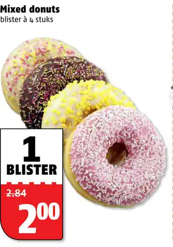 Poiesz Mixed donuts 4st aanbieding