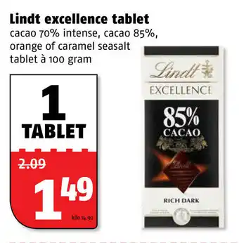 Poiesz Lindt Excellence tablet aanbieding