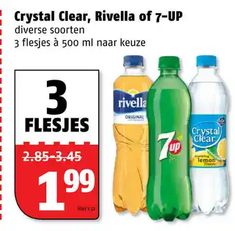 Poiesz Crystal Clear, Rivella of 7Up 3*500ml aanbieding