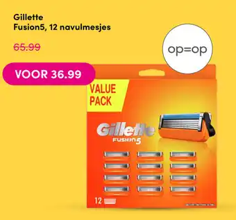 DA Gillette Fusion5, 12 navulmesjes aanbieding