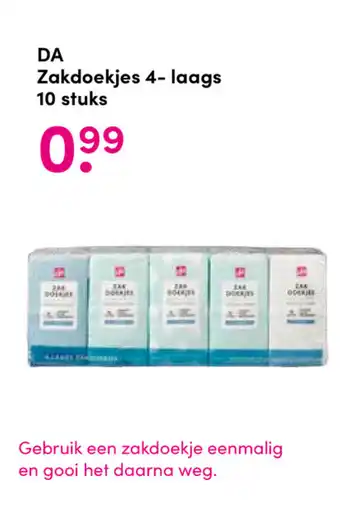 DA Da Zakdoekjes 4- laags 10 stuks aanbieding