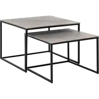 Budget Home Store Salontafel coco set van 2 alu silver antique aanbieding