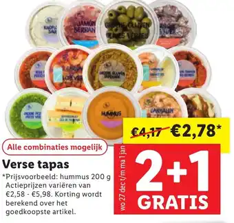 Lidl Verse tapas aanbieding