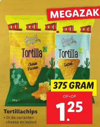 Lidl Tortillachips 375 GRAM aanbieding