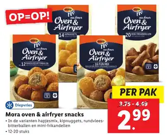 Lidl Mora oven & airfryer snacks aanbieding