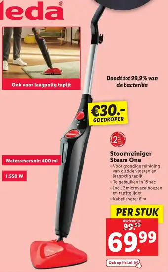 Lidl Stoomreiniger Steam One aanbieding