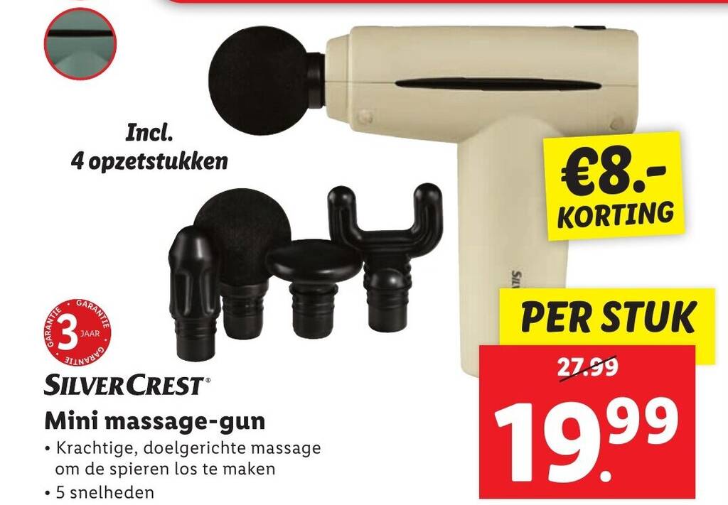 SILVERCREST Mini massage gun aanbieding bij Lidl