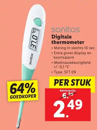 Lidl sanitas Digitale thermometer aanbieding