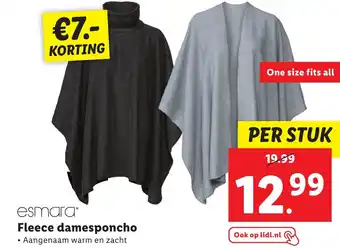 Lidl Fleece damesponcho aanbieding