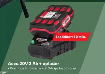 Lidl Accu 20V 2 Ah + oplader aanbieding