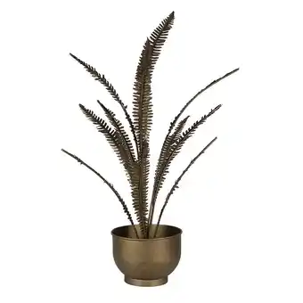 fonQ Clayre & eef kunstplant 63 cm goudkleurig ijzer decoratie plant aanbieding