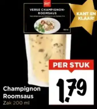 Vomar Voordeelmarkt Champignon Roomsaus Zak 200 ml aanbieding