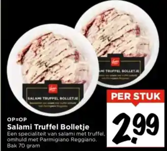 Vomar Voordeelmarkt Salami Truffel Bolletje aanbieding