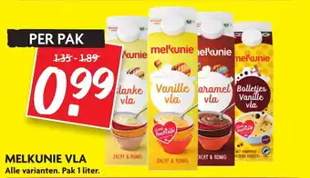 Dekamarkt Melkunie vla 1L aanbieding