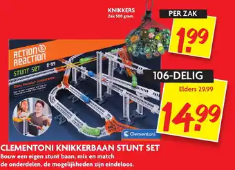 Dekamarkt Clementoni knikkerbaan stunt set aanbieding