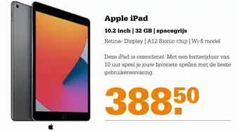 Telecombinatie Apple ipad 10.2inch 32gb spacegrijs aanbieding