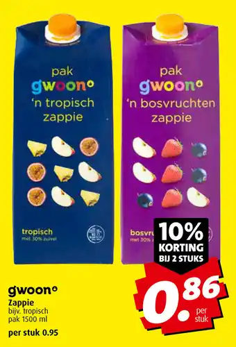 Boni gwoon Zappie aanbieding