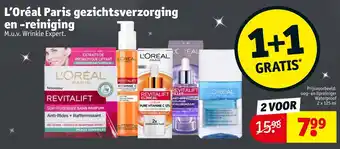 Kruidvat L'Oréal Paris gezichtsverzorging en -reiniging aanbieding