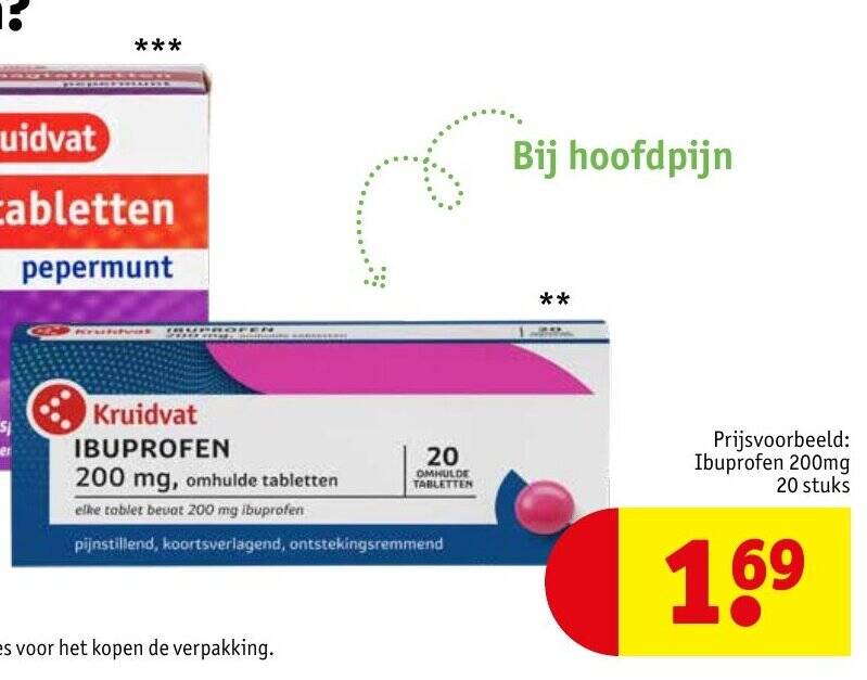 IBUPROFEN aanbieding bij Kruidvat