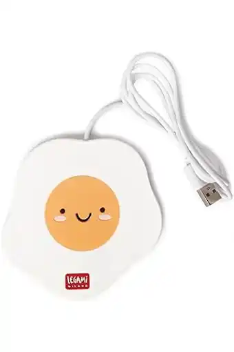 Amazon Legami - usb-bekerwarmer, houdt dranken warm, ideaal voor kopjes en glazen met vlakke bodem, usb-ingang, egg thema aanbieding