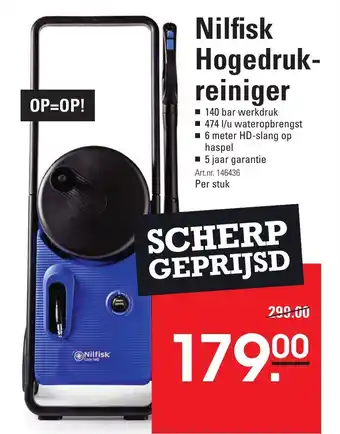 Sligro Nilfisk Hogedrukreiniger aanbieding