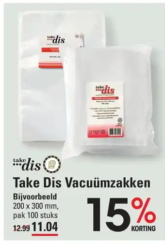 Sligro Take Dis Vacuumzakken 100st aanbieding