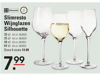 Sligro Slimresto Wijnglazen Silhouette 6st aanbieding