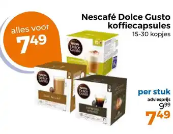 Trekpleister Nescafé Dolce Gusto koffiecapsules aanbieding