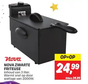 Dekamarkt NOVA ZWARTE FRITEUSE aanbieding