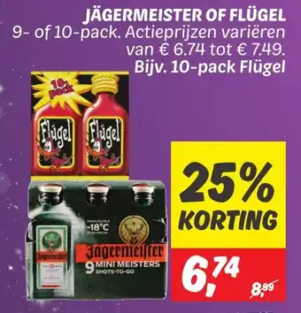 Dekamarkt JÄGERMEISTER OF FLÜGEL aanbieding