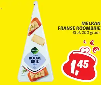 Dekamarkt MELKAN FRANSE ROOMBRIE Stuk 200 gram. aanbieding