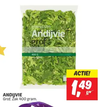 Dekamarkt ANDIJVIE Grof. Zak 400 gram. aanbieding