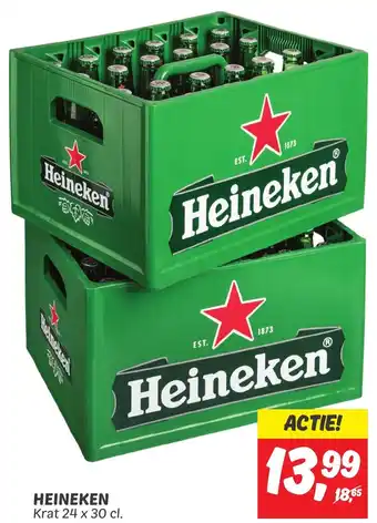 Dekamarkt HEINEKEN Krat 24 x 30 cl. aanbieding