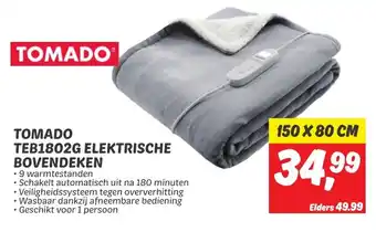 Dekamarkt TOMADO TEB1802G ELEKTRISCHE BOVENDEKEN aanbieding