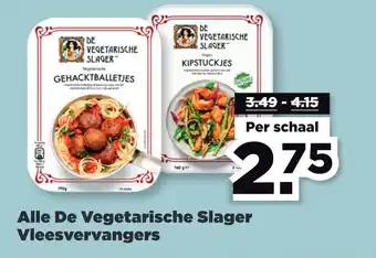 PLUS Alle De Vegetarische Slager Vleesvervangers aanbieding