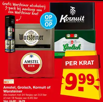 Hoogvliet Amstel, Grolsch, Kornuit of Warsteiner aanbieding