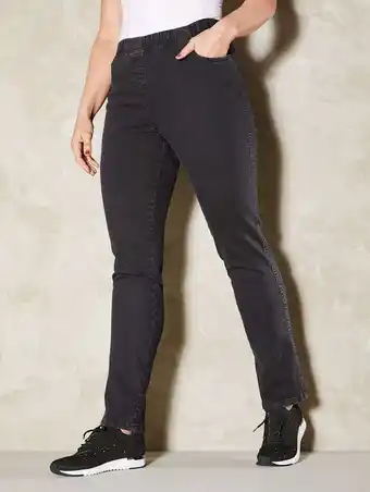 Klingel Jeans met elastische band paola zwart aanbieding