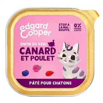 Zooplus Edgard & cooper kitten paté zonder granen 6 x 85 g voor kitten - eend, kip aanbieding