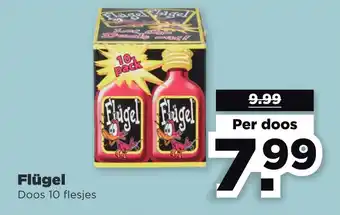 PLUS Flugel Doos 10 flesjes aanbieding