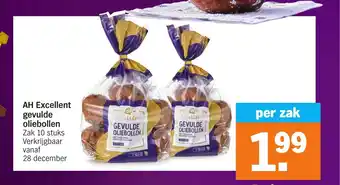 Albert Heijn AH Excellent gevulde oliebollen Zak 10 stuks aanbieding