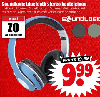 Dirk Soundlogic bluetooth stereo koptelefoon aanbieding