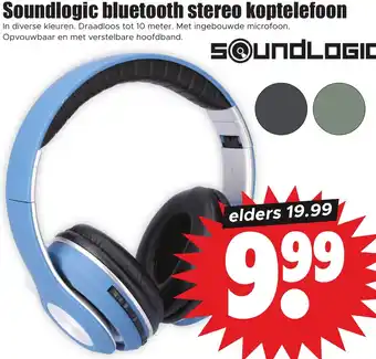 Dirk Soundlogic bluetooth stereo koptelefoon aanbieding