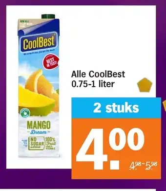 Albert Heijn Alle CoolBest 0.75-1 liter aanbieding