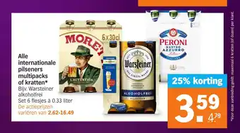 Albert Heijn Alle internationale pilseners multipacks of kratten aanbieding